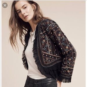 Anthropologie Embellished Jacket Size Medium